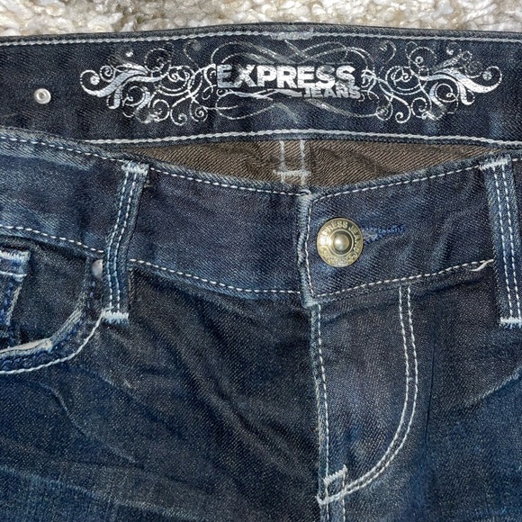 Express Ultra Skinny Low Rise Jeans Sz 2 Short - Picture 5 of 8